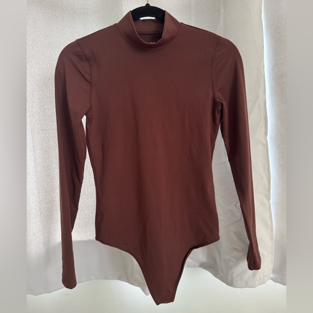 Brown Long Sleeve Abercrombie and Fitch Bodysuit